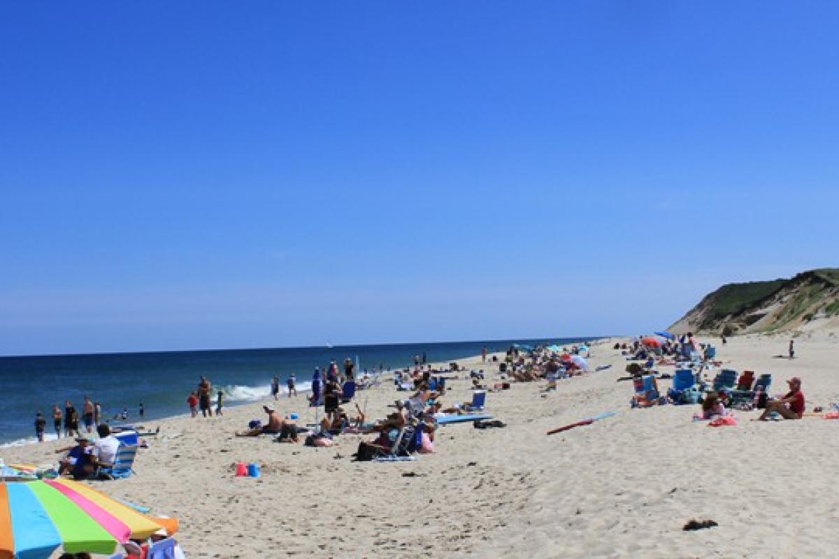 People on Ballston Beach Sand