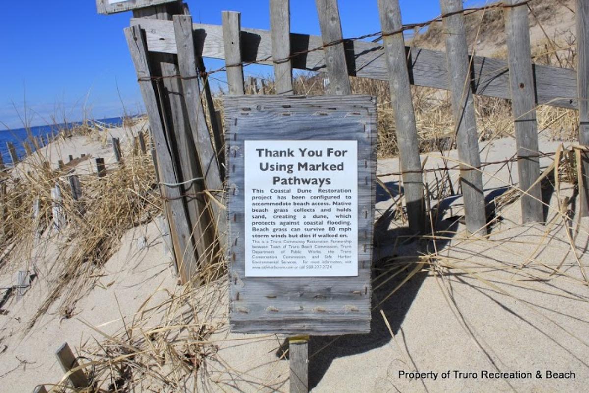 Ryder Beach Pathways Sign