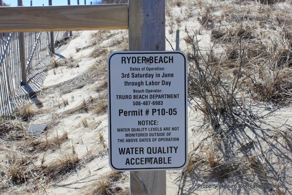 Ryder Beach Sign