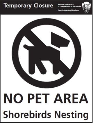 No Pet Area - Shorebirds Nesting